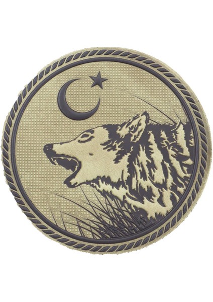 Bozkurt Ay Yıldız Pvc Peç– Cırtlı Arma, 7 cm