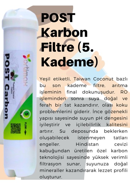 5'li Su Arıtma Filtre Seti – Pp Sediment, Gac, Cto Karbon, Membran ve Post Karbon fiyatları