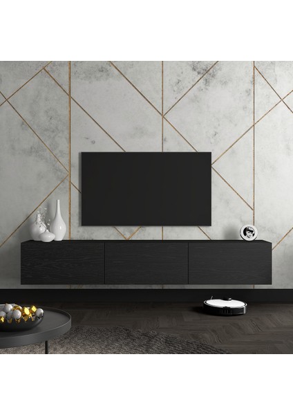 Hunerika Korina Tv Ünitesi- Wood Siyah -Minifiks Bağlantılı fiyatları