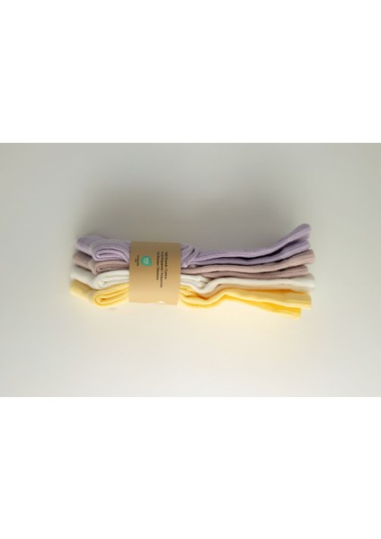 Kız Erkek Bebek Diz Altı Fitilli Pamuklu 4’lü Çorap Seti modelleri