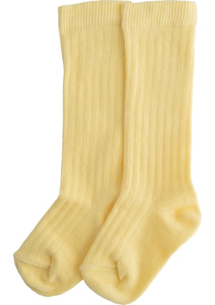 Kız Erkek Bebek Diz Altı Fitilli Pamuklu 4’lü Çorap Seti