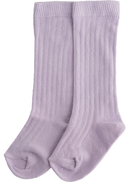 Kız Erkek Bebek Diz Altı Fitilli Pamuklu 4’lü Çorap Seti