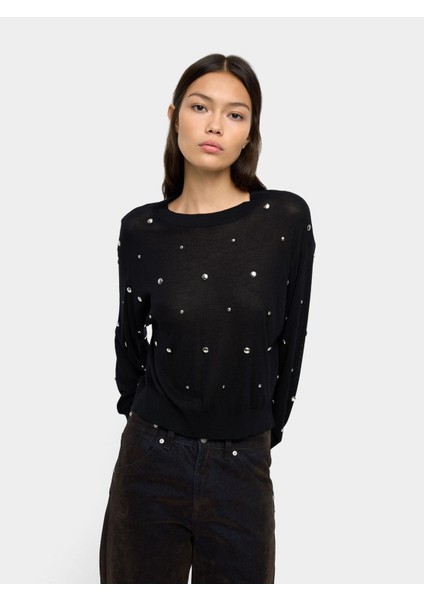 Zımba Detaylı Triko Kazak