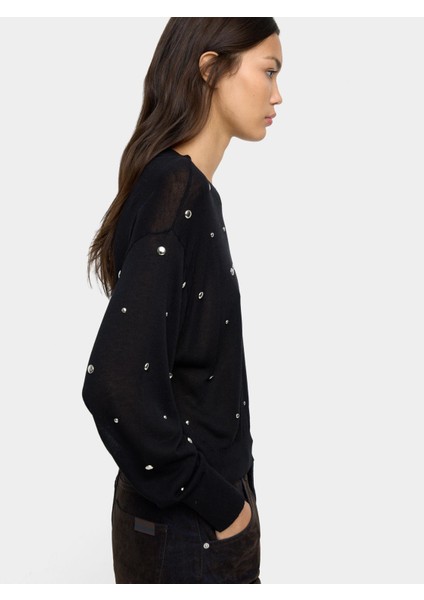 Zımba Detaylı Triko Kazak modelleri