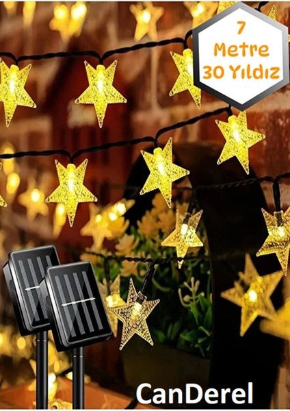 Güneş Enerjili Solar Yıldızlı 8 Fonksiyonlu 7 Metre Yıldız Günışığı Bahçe Aydınlatma LED Su Geçirmez fiyatları