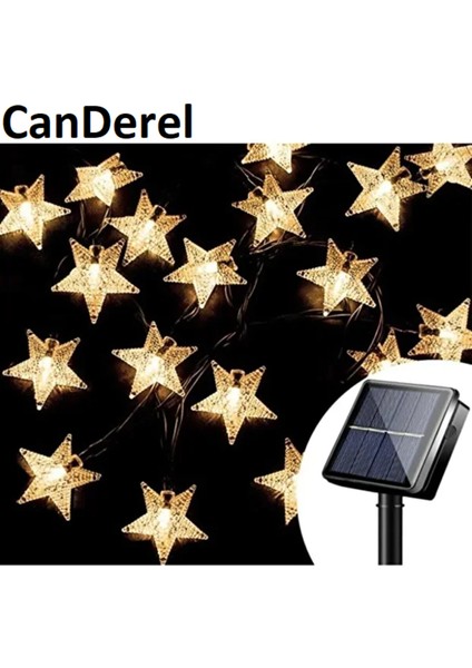 Güneş Enerjili Solar Yıldızlı 8 Fonksiyonlu 7 Metre Yıldız Günışığı Bahçe Aydınlatma LED Su Geçirmez