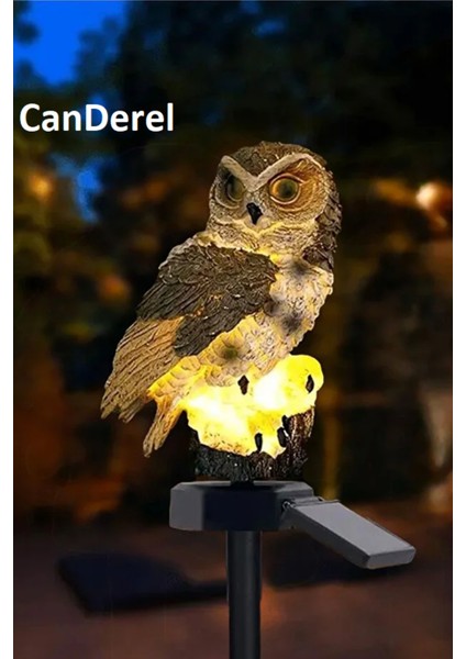 Baykuş Solar Güneş Enerjili LED Işık Bahçe Teras Balkon Ağaç Lambası Aydınlatması Su Geçirmez