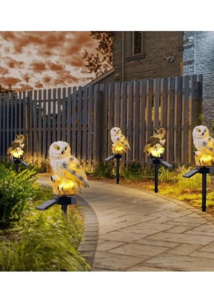 Baykuş Solar Güneş Enerjili LED Işık Bahçe Teras Balkon Ağaç Lambası Aydınlatması Su Geçirmez indirimleri