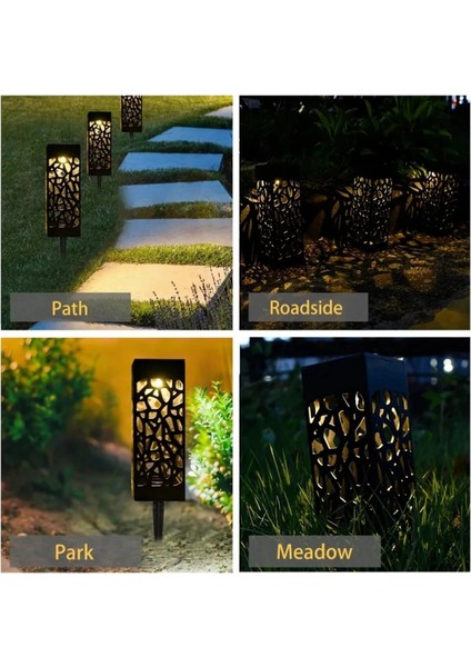 6'lı Set Solar Güneş Enerjili Bahçe Aydınlatması Dekor Yürüyüş Yolu LED Aydınlatma Seti