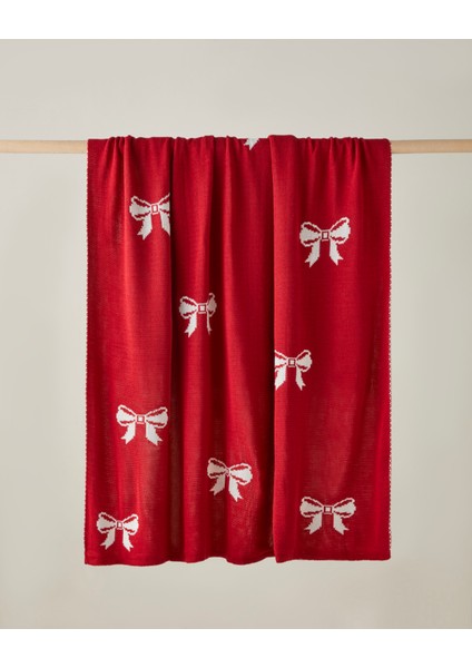 Ribbon Joy Koltuk Şalı 130X170 cm Kırmızı