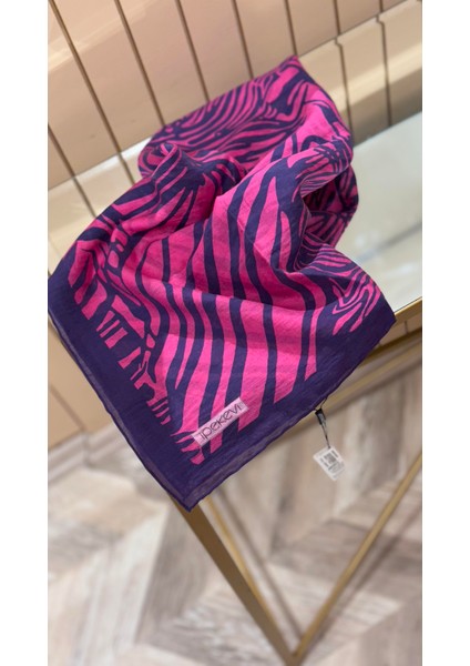 Ipekevi Desenli Tensel Eşarp Fuşya