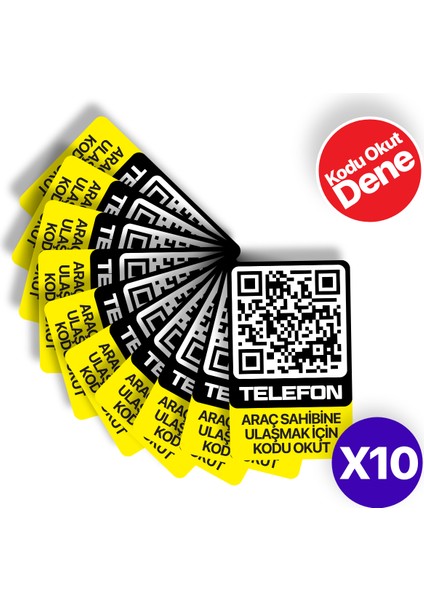 10'lu Paket - Motosiklet Numaratörü - Numarasız Numaratör - Qr Kodlu Numaratör (Dikey Etiket) fiyatları