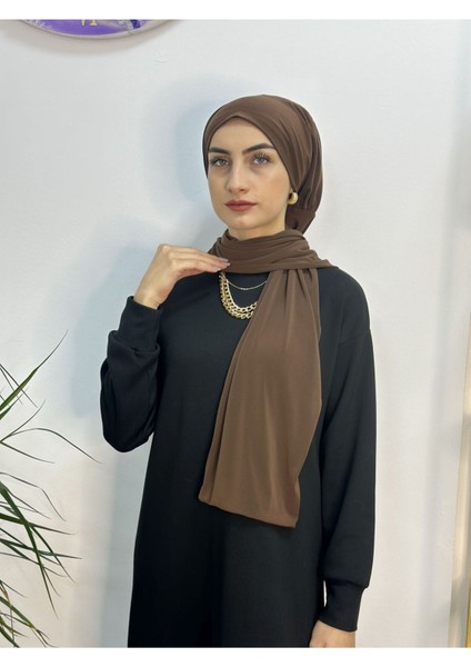 Ithal Kumaş Çıtçıtlı Hazır Şal Iki Sekılde Kullanılır Kahve indirimleri