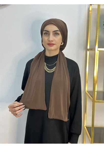 Ithal Kumaş Çıtçıtlı Hazır Şal Iki Sekılde Kullanılır Kahve