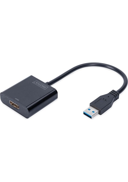 USB 3.0 Görüntü Adaptörü, USB A - HDMI Tip A, Full Hd, 1920 x 1080 Piksel, Plastik, Siyah