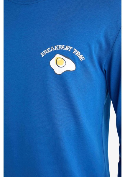 Pijama Takımı Regular Fit Baskılı Uzun Kollu Üst Desenli Uzun Alt G2641AX25WN indirimleri