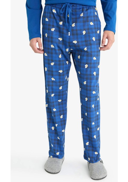 Pijama Takımı Regular Fit Baskılı Uzun Kollu Üst Desenli Uzun Alt G2641AX25WN