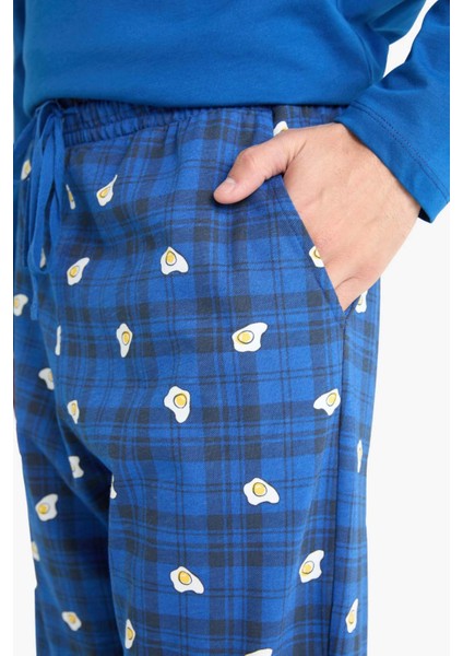 Pijama Takımı Regular Fit Baskılı Uzun Kollu Üst Desenli Uzun Alt G2641AX25WN