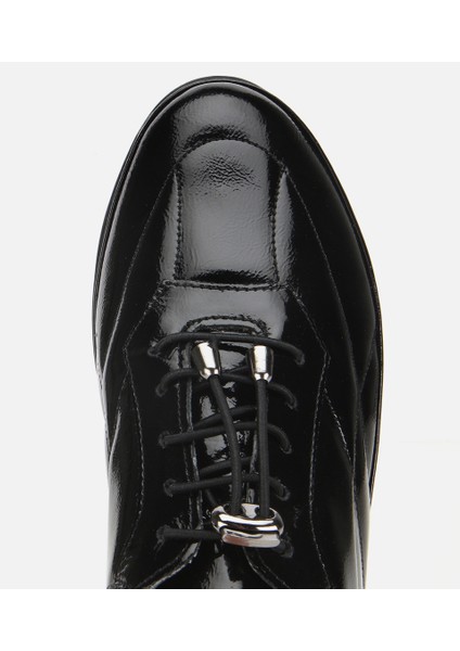 01AYH314490A100 KADIN Rugan Deri Siyah Dolgu Topuklu Spor Ayakkabı indirimleri