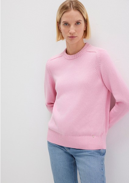 Ipek Karışımlı Bisiklet Yaka Pembe Kazak 1710726-70972 fiyatları