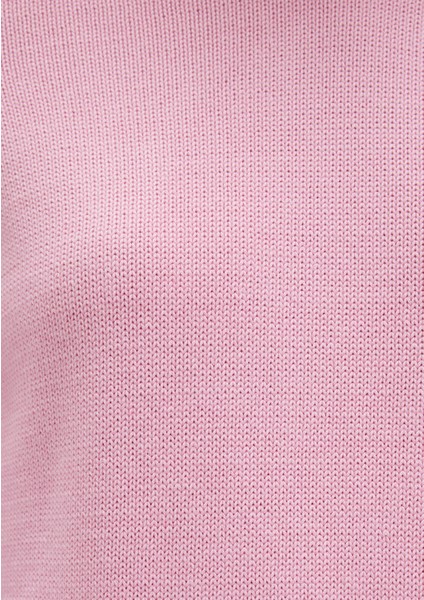 Ipek Karışımlı Bisiklet Yaka Pembe Kazak 1710726-70972