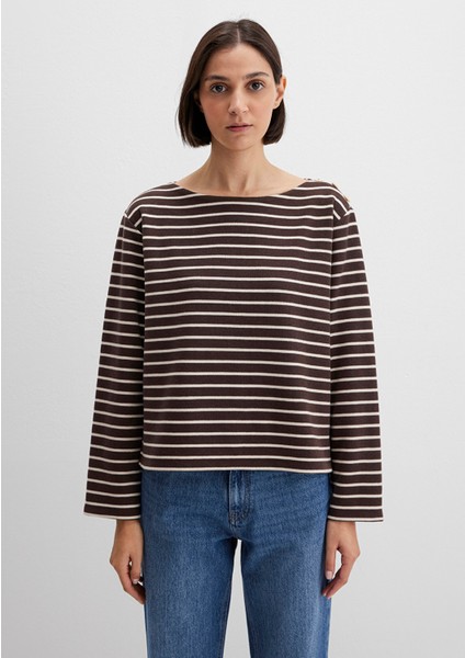 Çizgili Kahverengi Tişört 1613597-91190 fırsatları