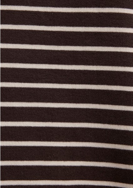 Çizgili Kahverengi Tişört 1613597-91190