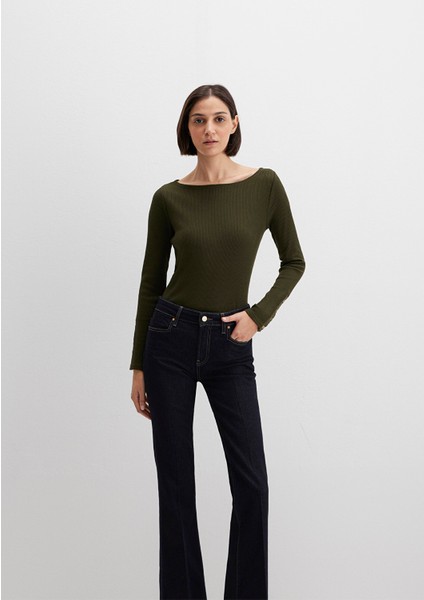 Yeşil Uzun Kollu Tişört 1613595-71545 modelleri