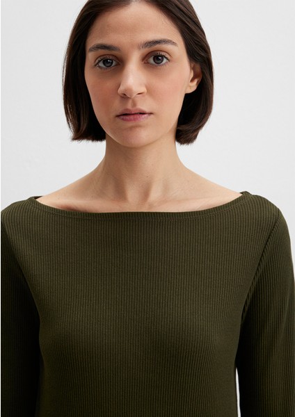 Yeşil Uzun Kollu Tişört 1613595-71545