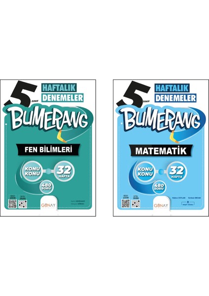 Bumerang Deneme Seti 2 Kitap Matematik - Fen