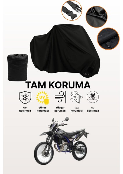 Siyah Yamaha Wr 125 R Uyumlu Motor Branda, Koruyucu Örtü, Motosiklet Brandası