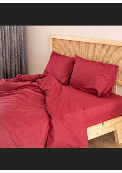 Çift Kişilik % 100 Pamuk Nevresim Takımı Maroon modelleri