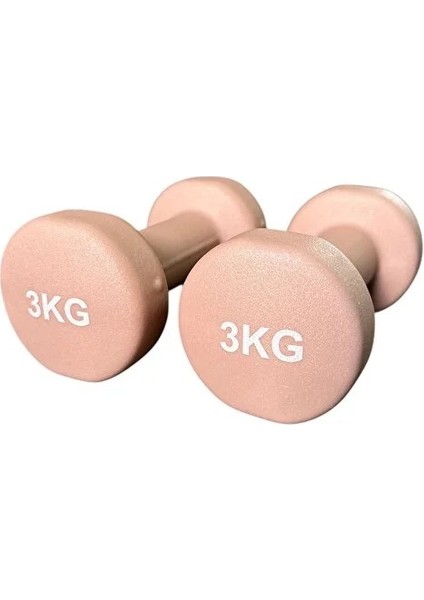 Vinly Neoprene Kaplamalı Döküm Demir Dambıl Estetik Soft Pilates Fitness Ağırlığı 2 Adet x 3 kg modelleri