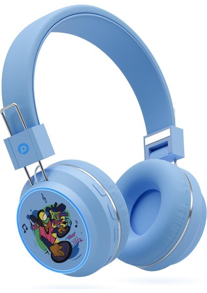 FS99 Bluetooth 5.4 17 Saat Müzik Aux/tf Kart Destekli Kablosuz Kulak Üstü Kulaklık Mavi