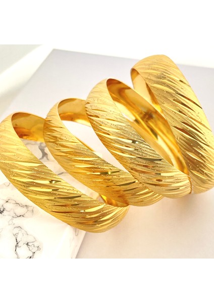 22 ayar altın kaplama bilezik düz çizgi kadın bilezik 1.5cm modelleri