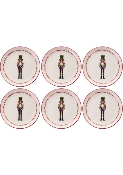 Yılbaşı Pasta Tabağı Fındıkkıran Kurşun Asker 21CM 6 Lı Set fiyatları