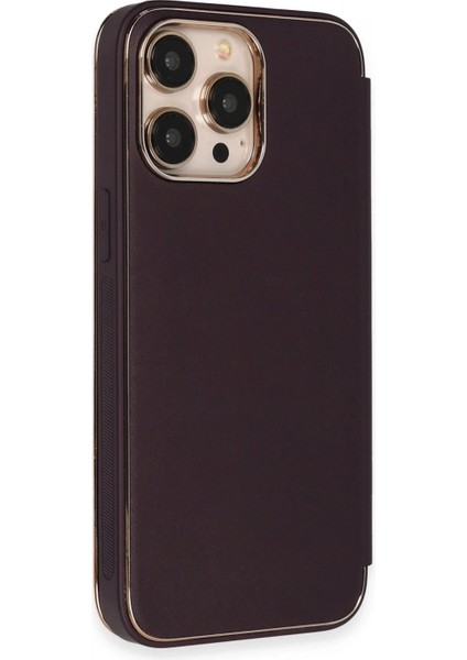 iPhone 13 Pro Max Kılıf Dolpin Kapaklı - Derin Mor (K95) fırsatları