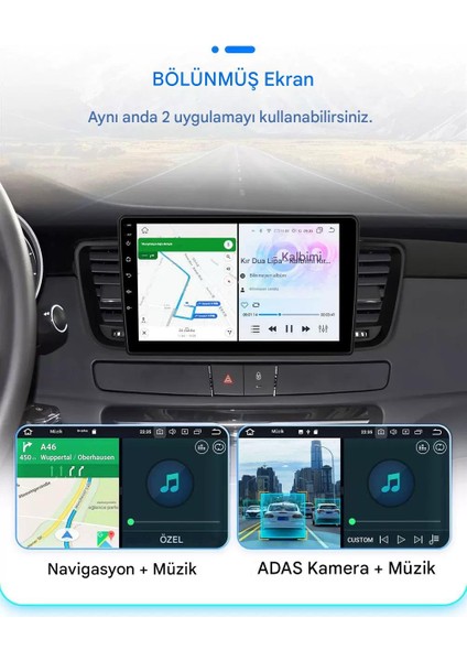 2011-2018 Peugeot 508 Için 8+128GB, Gps, 9 Inç Carplay Destekli, Kameralı Multimedya Navigasyon Ekranı indirimleri