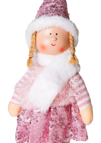 Yılbaşı Süsü, Ayakta Peri Figürü, Pembe - 17X44CM fiyatları