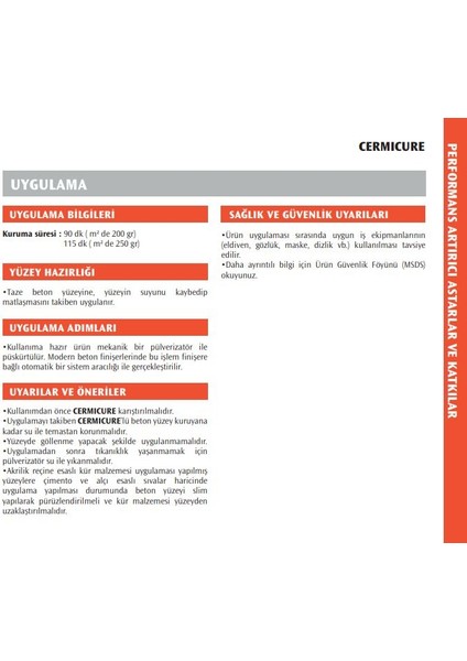 Cermicure 20 kg (Sıvı Kür Malzemesi) modelleri
