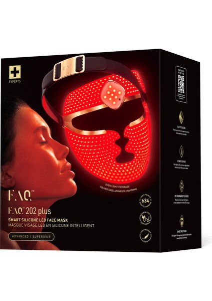 Faq™ 202 Plus Yaşlanma Karşıtı Silikon LED Yüz Maskesi