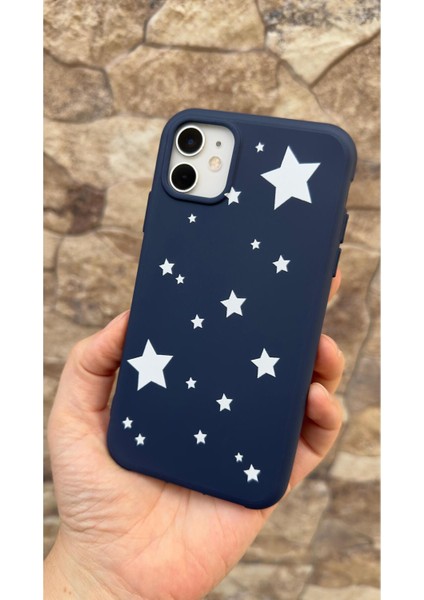 Iphone 11 Uyumlu Mini Yıldız Desenli Silikon Darbe Emici Klasik Korumalı Rubber Kılıf 277 modelleri