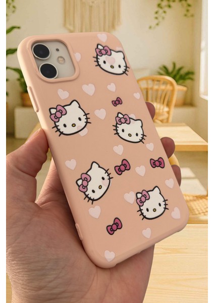 iPhone 11 Uyumlu Hello Kity Desenli Silikon Darbe Emici Klasik Korumalı Rubber Kılıf 277 modelleri