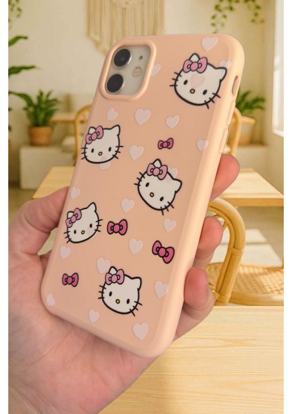 iPhone 11 Uyumlu Hello Kity Desenli Silikon Darbe Emici Klasik Korumalı Rubber Kılıf 277 fırsatları