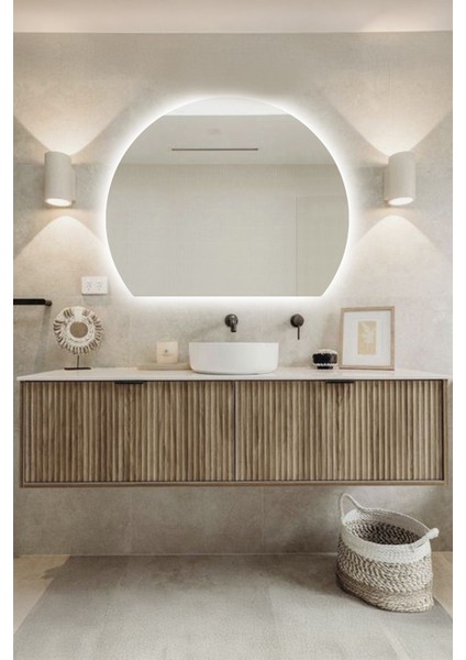 Premium LED Işıklı Şık ve Zarif Ayna Modern Tasarım Duvar Aynası Banyo Aynası