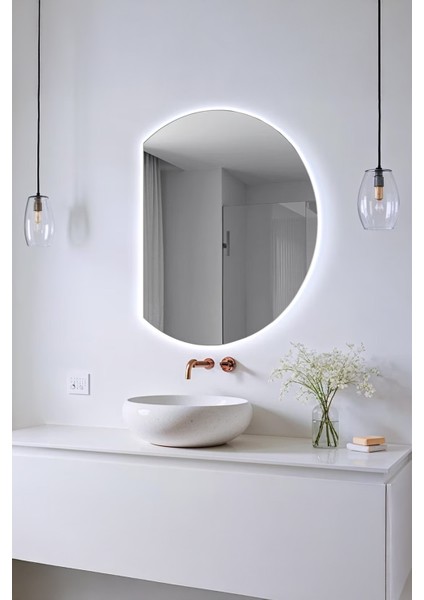 Premium LED Işıklı Şık ve Zarif Ayna Modern Tasarım Duvar Aynası Banyo Aynası