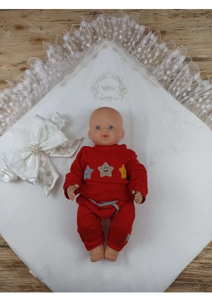 Litaetrend Yenidoğan Ipek Venüs Taç Nakışlı Delüks Kundak Bebek Battaniyesi Ekru fırsatları