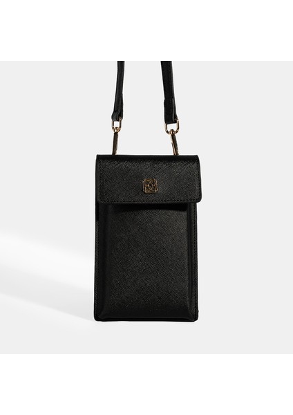Kadın Siyah Çapraz Telefon Çantası
