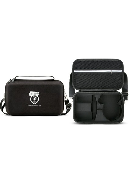 Djı Flip Taşıma Çantası + Rc-2 Uzaktan Kumanda Saklama Çantası Rc Drone Eva Koruyucu Çanta - Siyah (Yurt Dışından)