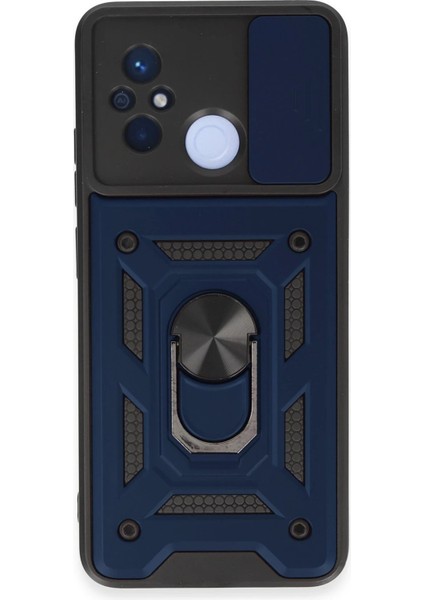 Xiaomi Redmi 12C Kılıf Pars Lens Yüzüklü Silikon - Lacivert - MRS2137-7518